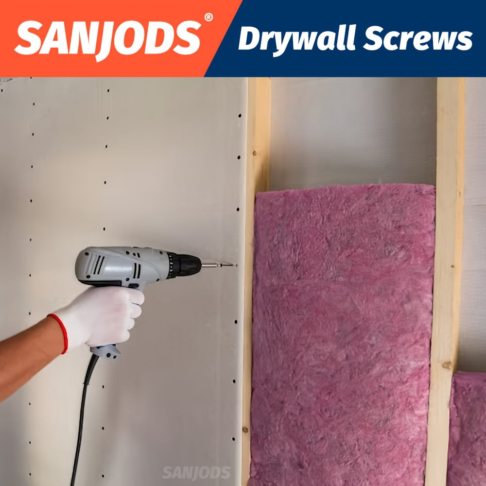 4.5lb #6 Drywall Screws, #2 Phillips Bugle Head, Coarse Thread Sharp Point, Black, Wood Screws