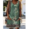 thumbnail image 5 of Zeagoo Women T Shirt Dress with Pockets Summer Beach Dress for Women V Neck Sun Dress Women Short Mini Dress A Line Dress, 5 of 6