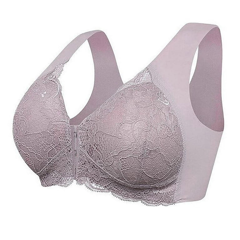Women's Bra Front Closure 5D Shaping Seamless Push Up Lace Bras