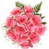 1-1/2 Dozen Mother's Day Pink Roses with Designer Vase