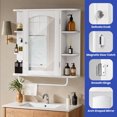 thumbnail image 5 of ModFusion 26" Bathroom Cabinet with Mirror Door, Wall Mounted Medicine Cabinet Organizer with Adjustable Shelves for Home, White, 5 of 10