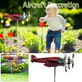 thumbnail image 2 of Darzheoy Airplane Weathervane, Metal Weather Vane for Yard, Garden, Deck, Kinetic Wind Sculpture with Realistic Design, Gifts for Flight Lovers, 2 of 9
