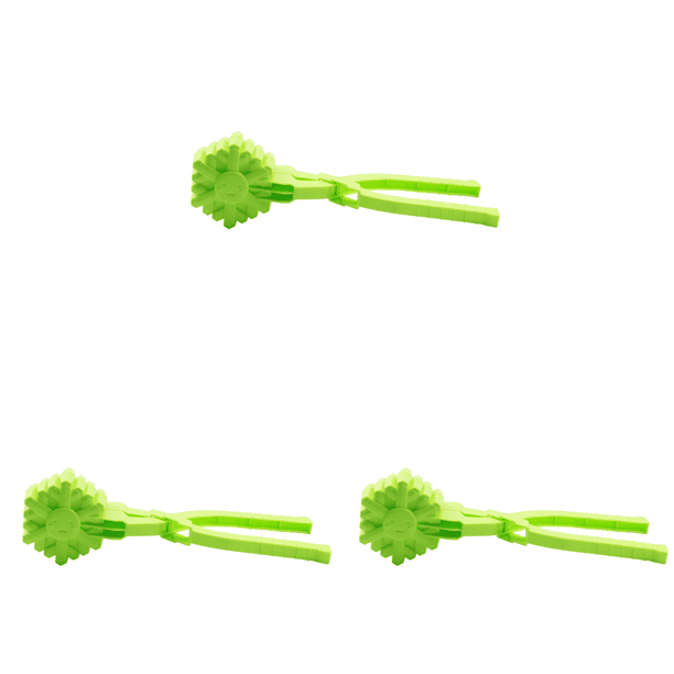 Forma de copo de nieve Clip de bola de nieve Plástico con mango Juguetes de deportes de invierno (Verde)
