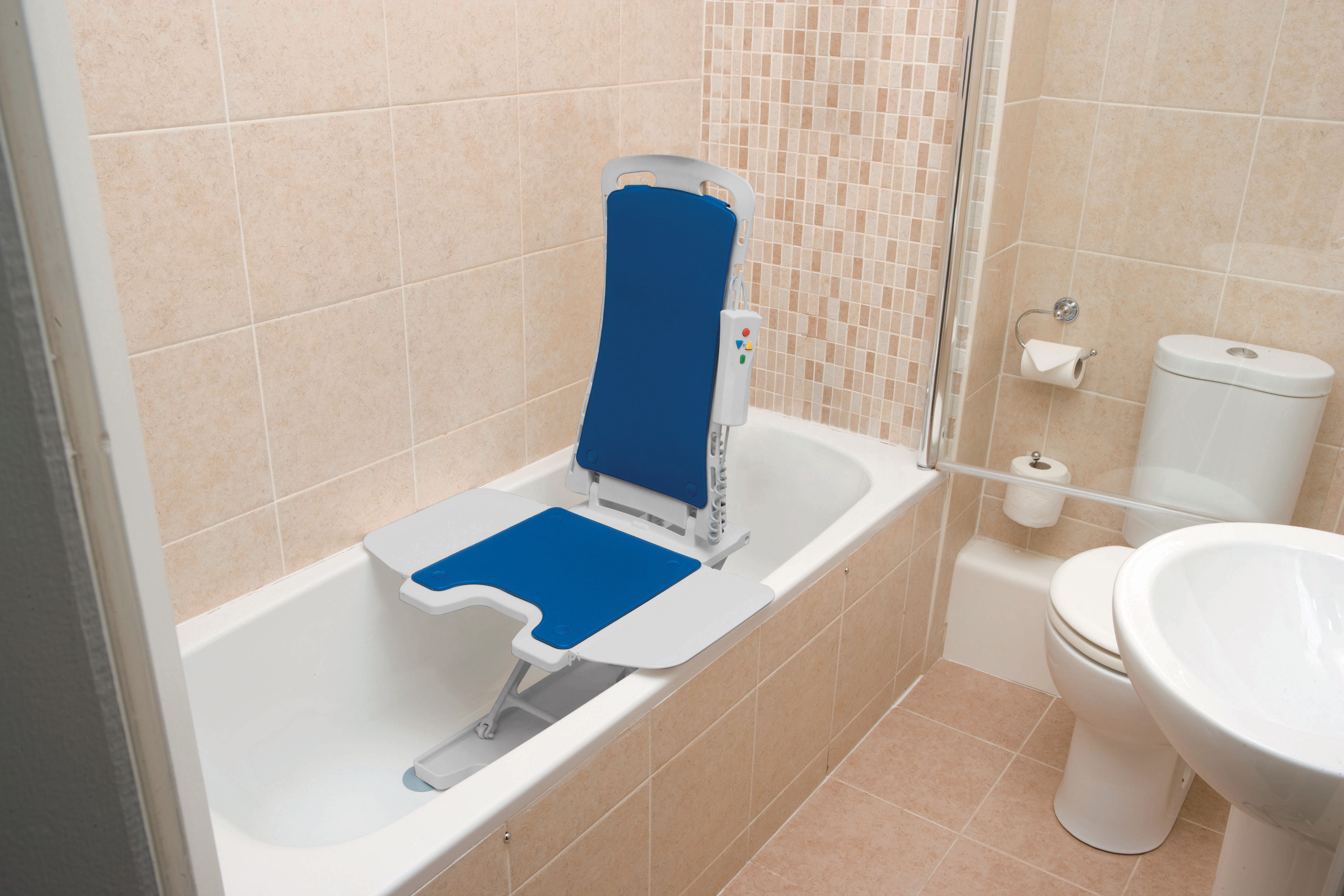 Drive Medical Whisper Ultra Quiet Bath Lift, Blue - image 4 of 4