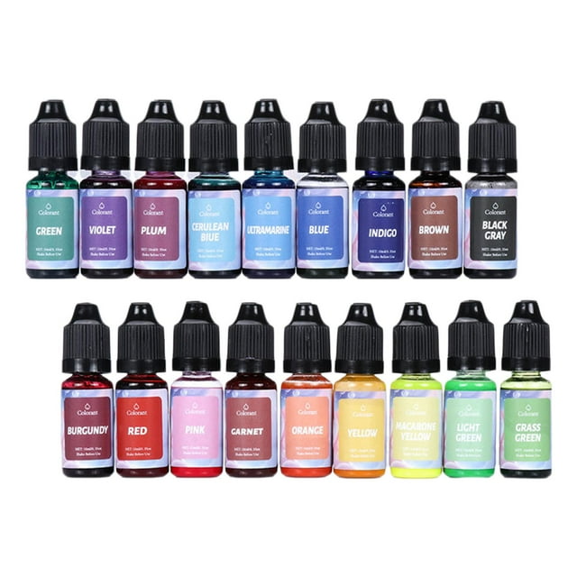 de resina , tinte de resina líquida translúcida de 18 colores 10ml, de resina para resina , fabricación , colorear Sunnimix Pigmento epoxi