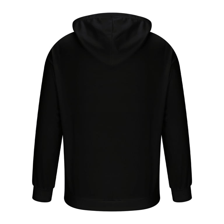 Enjoytime Hoodies for Men Solid Color Long Sleeve Pullover