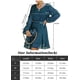 thumbnail image 5 of Vestido de mujer de manga larga con cuello en V, minivestido fluido, vestido informal de gasa de cintura alta con lunares suizos y cinturón Adepaton WMZL-2299-5, 5 of 5