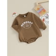 thumbnail image 3 of Bagilaanoe Newborn Baby Girl Boy Oversized Romper Sweatshirt Long Sleeve Bodysuits Letter Print Pullover 3M 6M 12M 18M Infant Casual Tee Tops, 3 of 9