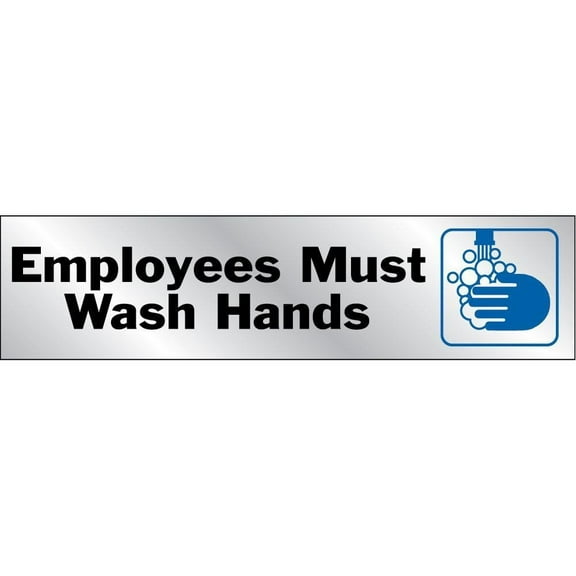 Hy-Ko 2x8 Employee Must Wash Hands Sign 489