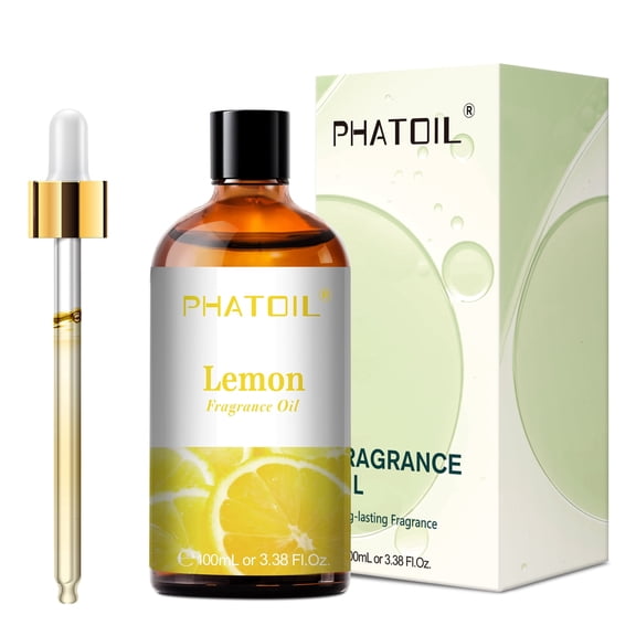 Lemon Fragrance Oil for diffusers, humidifiers, Home fragrances, DIY Skincare, soap Making, DIY Candle Making, Relaxation, Yoga, and Meditation, 3.38 Fl Oz