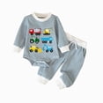 thumbnail image 4 of CAUYDY Newborn Baby Boy Fall Outfits Long Sleeve Romper Bodysuit Pants 0 3 6 9 12 18 24 Months Cute Winter Clothes Set Sizes 3-6 Months,Light Blue, 4 of 8