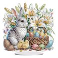 thumbnail image 3 of Forma especial de diamante Conejo de Pascua Huevo Flor Arte de escritorio Decoración del hogar (LL141), 3 of 7