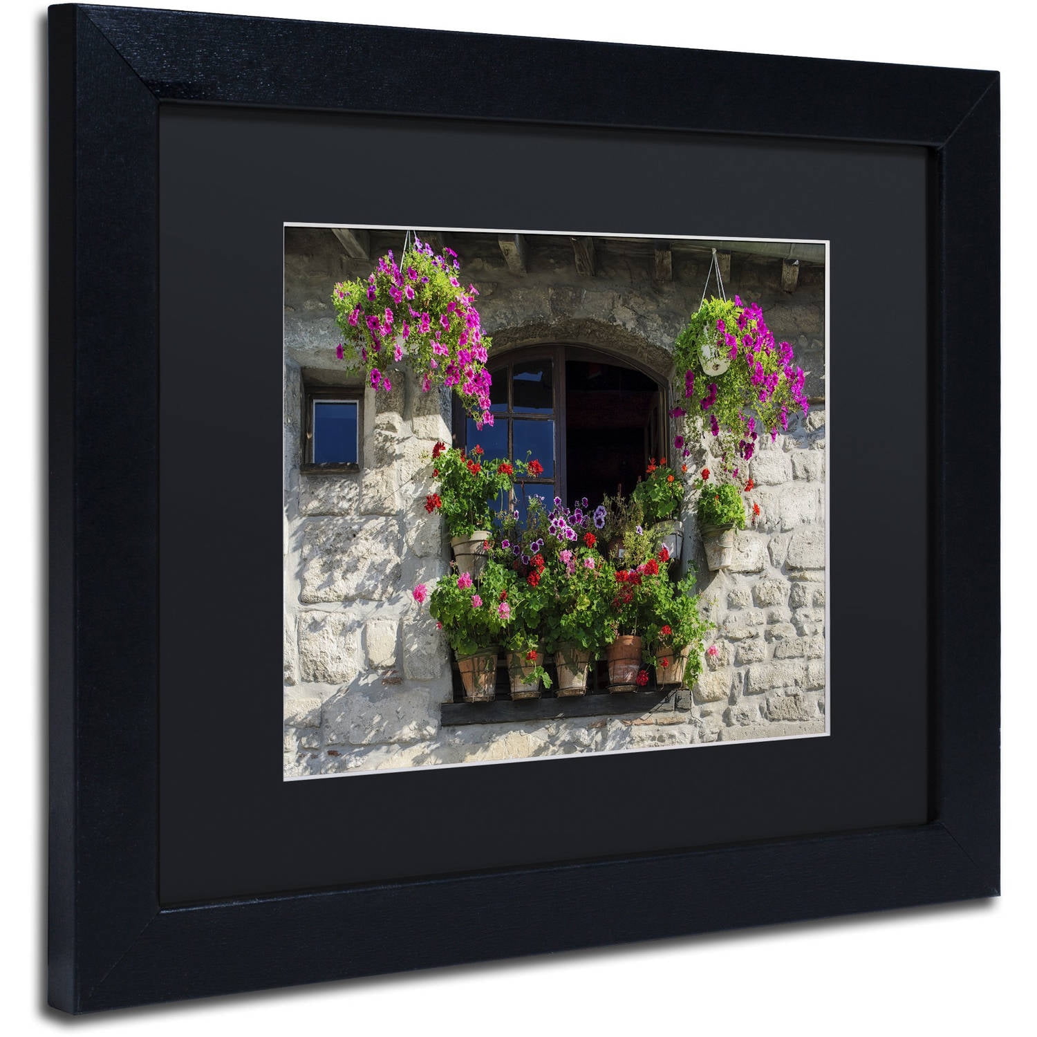 Trademark Fine Art "Window Dressing" Canvas Art by Michael Blanchette Photography Black Matte, Black Frame