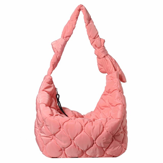 Bolso Crescent Bag Acolchado Bowknot Correa Mujer Gran Capacidad Hobo