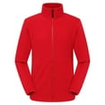 thumbnail image 2 of Miluxas Men's Soft Polar Fleece Jacket Lightweight Full Zip Jackets Casual Outdoor Warm Jackets Coats with Pockets Red, 2 of 6