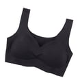 thumbnail image 3 of Sujetador sin costuras Wireless Hacer subir Lingerie Sport Ropa interior transpirable, Negro, L seitruly AP002552-03, 3 of 7