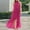 Hot Pink, variant on Women's Maxi Dress, Irregular Hem Sleeveless Summer Beach Flowy Dress Sexy Ruffles Long Dresses Hot Pink XL