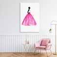 thumbnail image 2 of Stupell Industries Pink Ballgown Skirt Canvas Wall Art design by Simone Elum, 45 x 30, 2 of 7