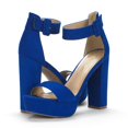 thumbnail image 3 of Sandalia DREAM PAIRS Orinthia Azul con Plataforma y Tacón Talla 9.5, 3 of 8
