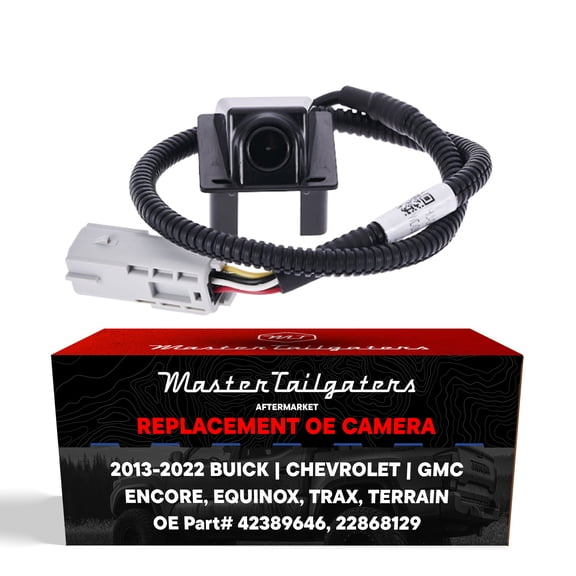 Master Tailgaters Backup Camera for Buick Encore 13-22 / Chevrolet Trax 13-22, Equinox 14-15 / GMC Terrain 14-17 OE Part # 22868129, 42389646