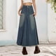 thumbnail image 2 of Falda midi evasé con bolsillos para mujer - Poliéster/algodón - Ropa informal de primavera/verano - Tallas versátiles, 2 of 8