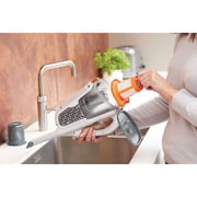 BLACK+DECKER Cordless Handheld Vacuum, AdvancedClean+, with XL Crevice Tool and Dust Bin, White, HHVK320J10