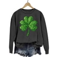 thumbnail image 3 of St. Patrick's Day Sweatshirt for Women Lucky Shamrock Long Sleeve Irish Shirt Ireland Pullover Tops, 3 of 4