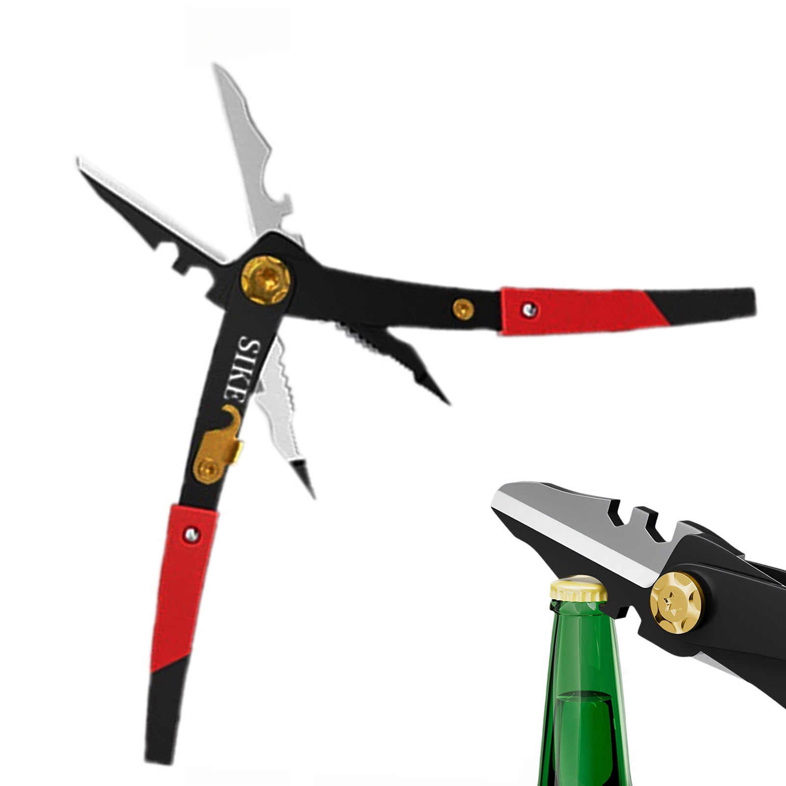 Electrical Wire Pliers, Multi Function Needle Nose Cable Stripper Pliers, Carbon Steel Wire Stripping Tool for Factory, Electricians, Construction Project, Automotive Circuits, Home