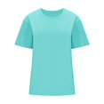 thumbnail image 4 of Tumotour Pullover T Shirts For Women Crewneck Short Sleeve Summer Tops Casual Oversized Solid Color Lightweight Loose Fit Louse Y2K 2025 Basic Tee, 4 of 9