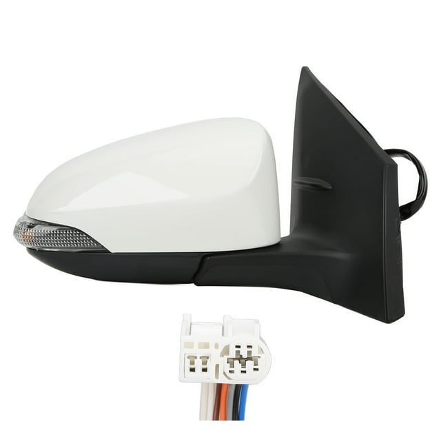 Espejo lateral con calefacción eléctrica súper blanco con reemplazo de señal de giro para Corolla E170 2014-2019 derecha Jadeshay A