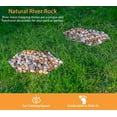 thumbnail image 2 of River Rocks Stepping Stones Pavers Outdoor for Garden Walkway, Pebbles Polished Gravel for Yard Lawn Patio Pathway Landscaping, Set of 6 (Hexagon), 2 of 16