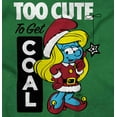 thumbnail image 2 of Santa Smurfette Too Cute Christmas Women's Graphic T Shirt Tees Brisco Brands S, 2 of 6