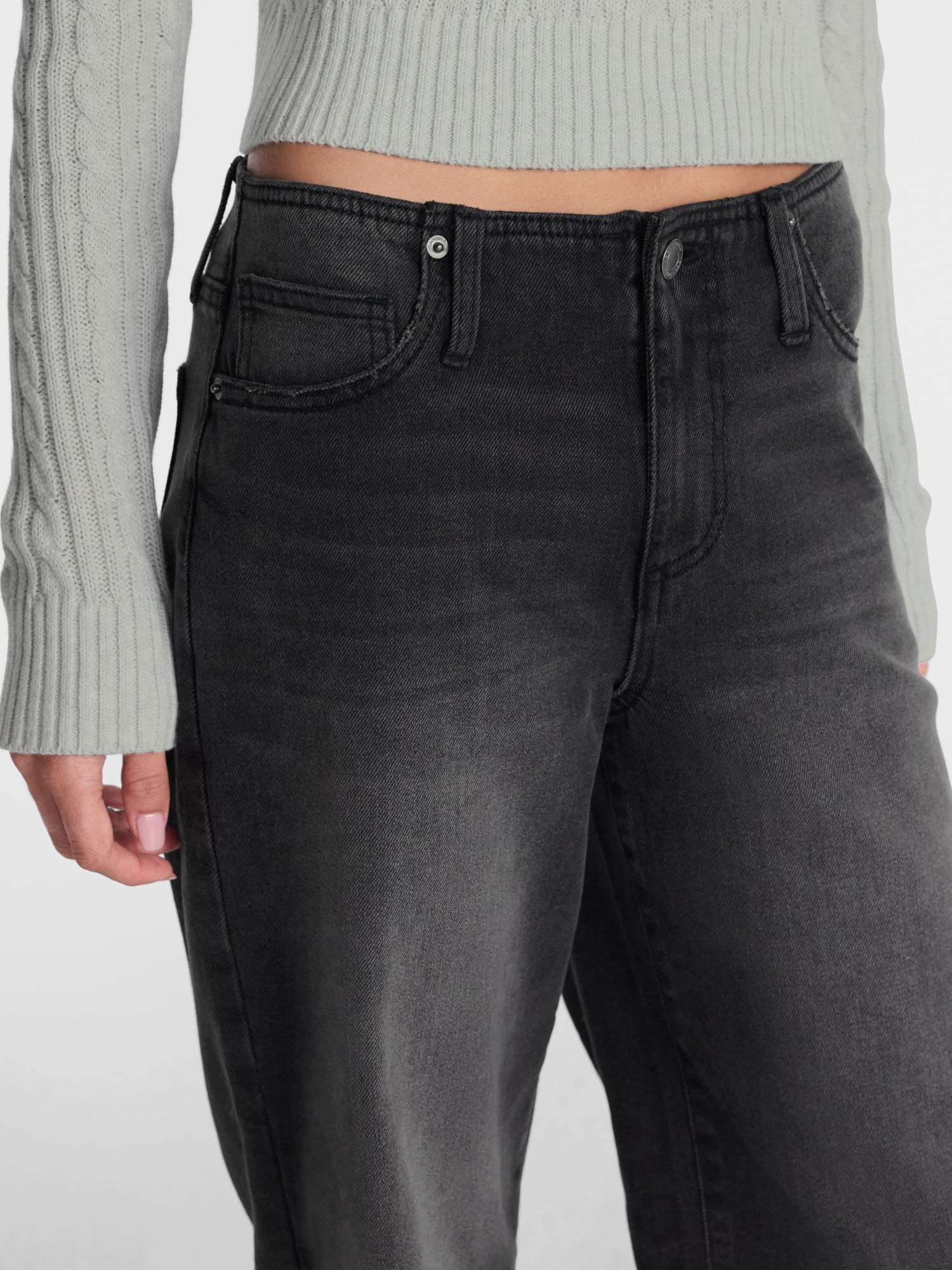 No Boundaries No Waist Baggy Jeans, 31.5'' Inseam, Women's XXS-XXL