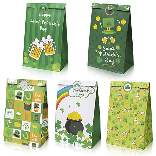 St Patricks Day Party Favors Kids St Lucky Charm Personalized St Pattys Day Bags Custom Irish Shamrock Bags Patrick's Day Gift Bags