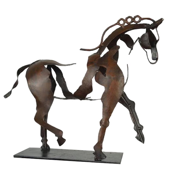 Unique Handmade Metal Horse Sculpture Modern Abstract Design Capturing Equine Elegance Versatile Desktop Ornament For Home Decor And Gifts