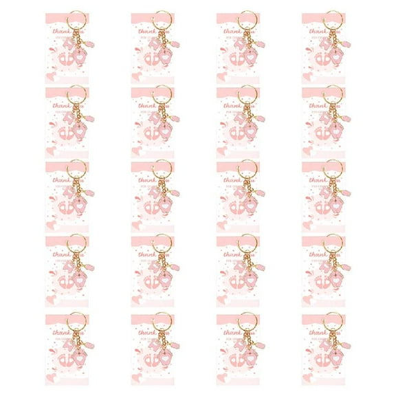 Zeiwohndc Set of 20 Baby Party Favors for Welcoming Newborns Gatherings Foot Keychains