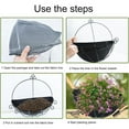 thumbnail image 3 of 3Pcs Wall Hanging Half Round Felt Plant Flower Basket Liners Kit For Window Box, 3 of 7