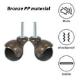 thumbnail image 4 of 4 Pack 2 Inch Ball Caster Stem Wheel with Sockets,Vintage Antique Swivel for Furniture,Sofa,Chair,Cabinet, 4 of 8