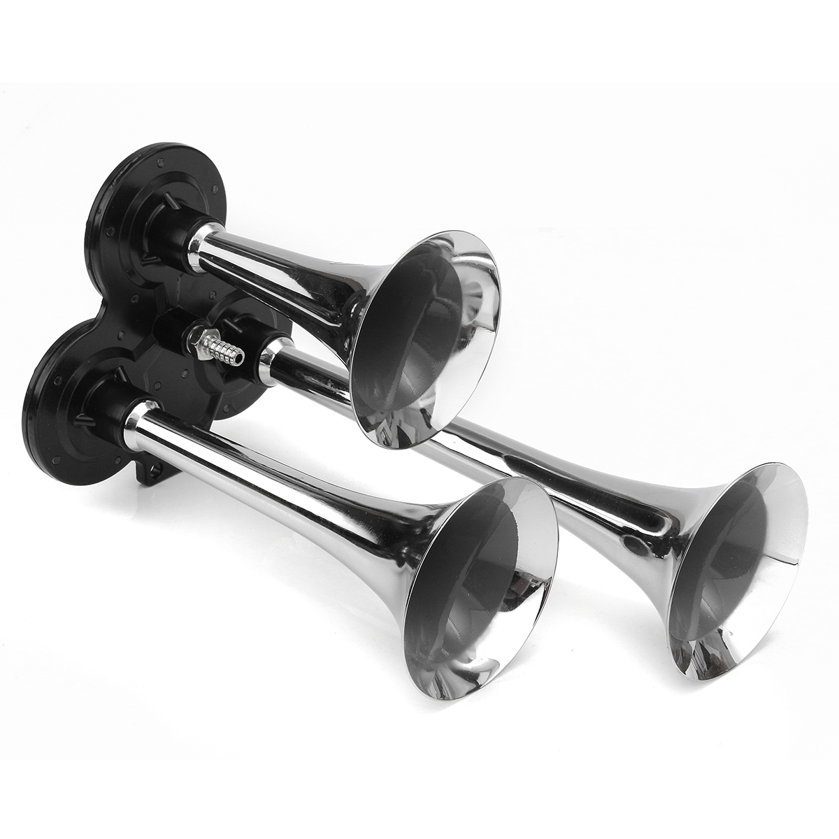12V Triple Air Horn Train Car Truck Boat RV Trumpet 115±10db w