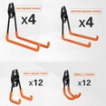thumbnail image 7 of stusgo 32 Pack Garage Hooks Heavy Duty, Utility Steel Garage Storage Hooks, Wall Mount Tool Organizer with Anti-Slip Coating for Garden Tools, Ladders, Bulky Items and More Equipment (Orange), 7 of 7