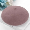 thumbnail image 1 of LinYooLi Bérets Français pour Femmes Printemps Automne Hiver Bérets d'Extérieur Style de Rue Casquette Simple Laine Chaude Bonnet Féminin, 1 of 6