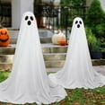 thumbnail image 3 of Sylvtty Large Lighted Ghost Halloween Decoration Outdoor Standing Light-up White Ghost with Witch Hat for Home Yard Garden Lawn Porch Decor, 3 of 7