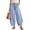 Light Blue, variant on hoksml Women Lace Hem Cropped Harem Pants Drawstring Elastic Waist Loose Casual Trousers for Vacation Wear