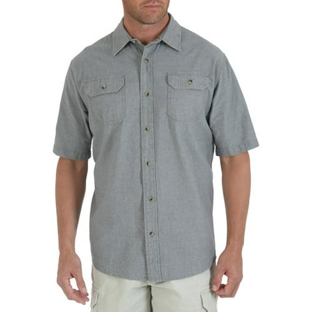 Wrangler Mens' Short Sleeve Woven Shirt - Walmart.com