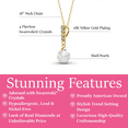 thumbnail image 2 of Cate & Chloe Gabrielle 18k Yellow Gold Plated Shell Pearl Necklace with Swarovski Crystals for Women, 2 of 7