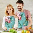 thumbnail image 3 of Pioneer Flower Floral Print Pattern Apron-Garden Aprons for Women with Pockets-Cotton Linen Waterproof Kitchen Cooking Gardening Aprons Adjustable for Kitchen,Cooking,BBQ and Salon 33x27 Inch, 3 of 7