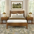 thumbnail image 2 of Sera Fluted Full Bed, Pecan, 2 of 8