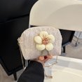 thumbnail image 4 of Bolsos de mano para mujer, bandolera de flores tejidas con paja, bolso de paja bohemio sencillo tejido a mano FLhrweasw  Nuevo, 4 of 9