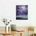 thumbnail image 2 of Nawypu Extra Large Purple Plum Blossom Wall Art Flower Painting on Canvas Black and White Seascape Artwork for Living Room Bedroom Bathroom Home Decor, 2 of 4