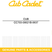 CUB CADET 703-08621B-0637 Lower Steering Column Powder Black Z Force RZT SX SZ